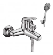 Omega Смеситель для ванны, монолит.излив 158мм лейка, р/ОД, хром, LM, LM3102C
