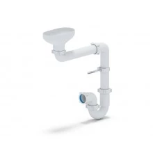 Сифон Ани 1 1/2*40 прямоточный с разрывом струи смещенный, ANI PLAST