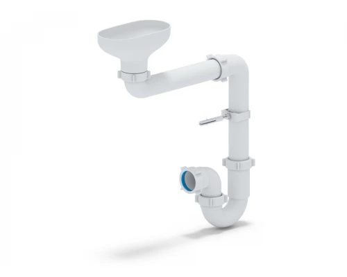 Сифон Ани 1 1/2*40 прямоточный с разрывом струи смещенный, ANI PLAST