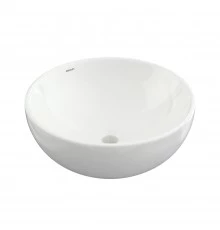 Раковина Mascon накладная, Ø 45 см, без отверстия под смеситель, круглая, белый глянец, BERGES