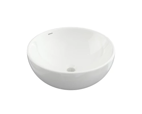 Раковина Mascon накладная, Ø 45 см, без отверстия под смеситель, круглая, белый глянец, BERGES