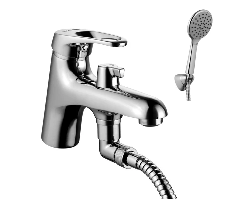 Omega Смеситель на борт ванны, на борт с изливом 144мм лейка, р/ОД, хром, LM, LM3115C