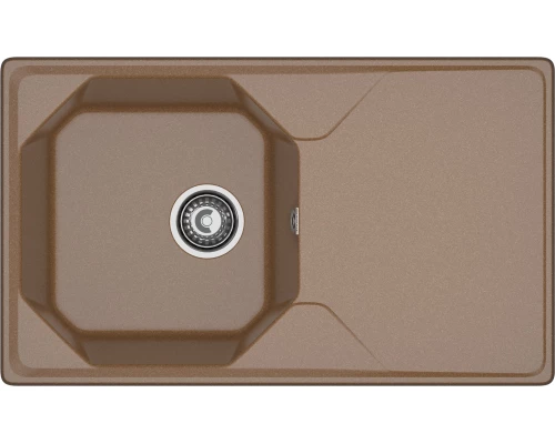 GRANFEST Мойка композит UNIQUE, GF-U-840L, чаш+кр 840*500, терракот
