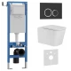 Комплект 3в1 IBERICA BLANCA инсталляция SILENCIO MINI, унитаз TOLEDO ALTO белый, кнопка смыва ESTI-O черный матовый (IB.001M.TLA.234.822)