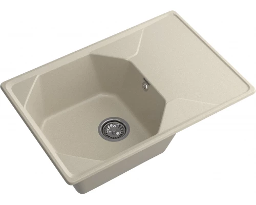 GRANFEST Мойка композит UNIQUE, GF-U-740L, чаш+кр 740*500, топаз