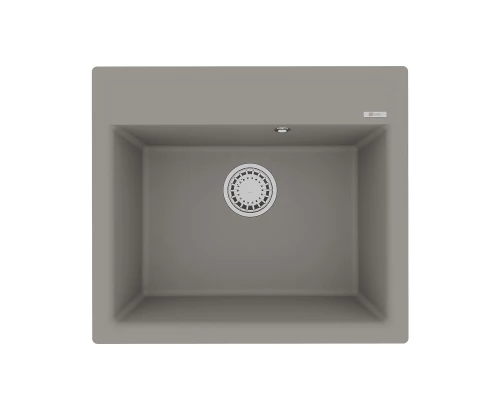 Кухонная мойка Lemark HANKA 570 врезная прямоугольная из кварцгранита, Грей