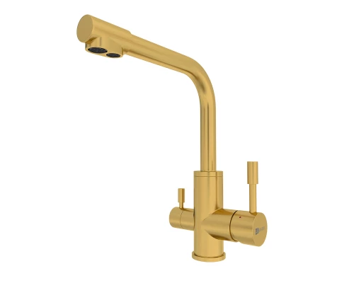 Expert Смеситель для кухни, выс.пов.излив 210мм фильтр.воды, р/ОД, золото, LM, LM5061G