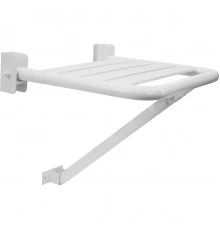 Сиденье для душа с дополнительной трубкой опоры из нержавеющей стали белый