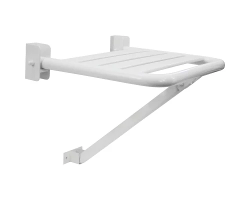 Сиденье для душа с дополнительной трубкой опоры из нержавеющей стали белый