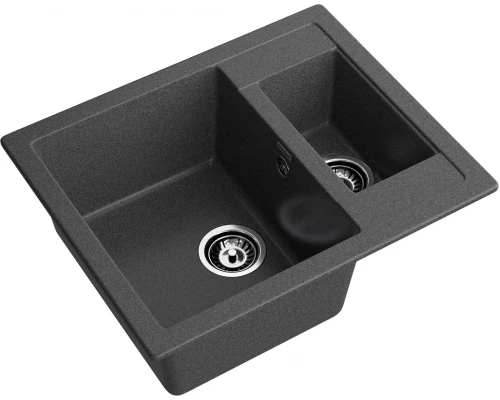 GRANFEST Мойка композит QUADRO GF-Q--610K 1.5-чаши. 610*500мм графит арт.GF-