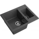 GRANFEST Мойка композит QUADRO GF-Q--610K 1.5-чаши. 610*500мм графит арт.GF-