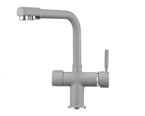 2088, АЛЮМИНИУМ Смеситель для кухни однорыч., с подкл. для питьевой воды, GRANULA