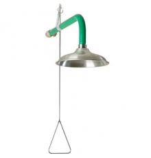 Аварийный душ для промывки глаз настенный из нерж. стали с рычагом SC830SS