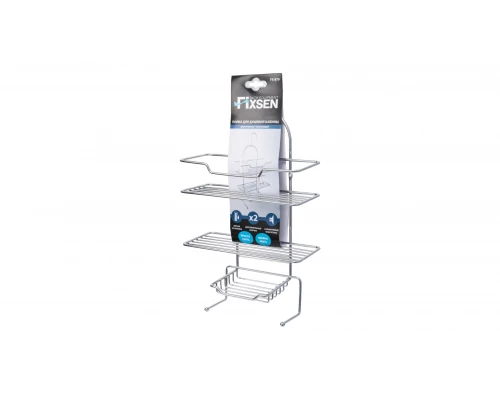 Полка прямоугольная трехэтажная хром Fixsen FX-870