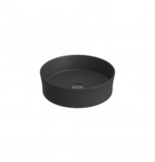 Раковина Ego SL накладная, Ø 38 см, круглая, антрацит матовый, BERGES