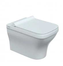 Унитаз подвесной STRATI, сиденье дюропласт Strati SO, микролифт, быстросъем, белый, BERGES