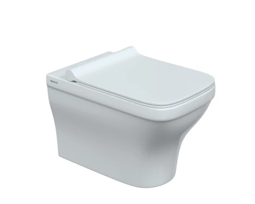 Унитаз подвесной STRATI, сиденье дюропласт Strati SO, микролифт, быстросъем, белый, BERGES