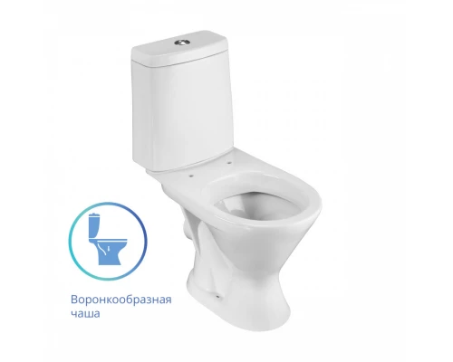 Унитаз-компакт "Грация", горизонт. вып. 2-х уров. арм., сид. полипрроп. SANTERI