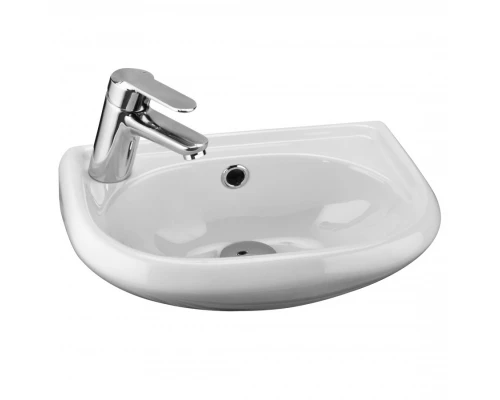 БРИЗ Умывальник мини 40*27(Л), хром.кольцо, с крепл. САНТЕК