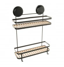 Полка прямая двухэтажная черная FIXSEN Magic (FX-930B-2)