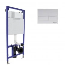 Инсталляция  для скрытого монтажа NOVUM L4 с кнопкой Soft Touch белая, BERGES