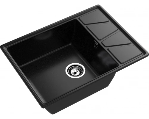 GRANFEST Мойка композит VERTEX, GF-V-680L, чаш+кр 680*500, черный