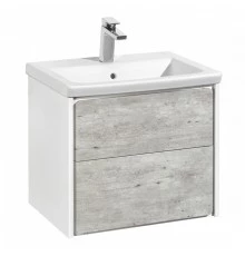 RONDA Тумба под раковину GAP 60, бетон/белый глянец, ROCA