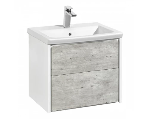 RONDA Тумба под раковину GAP 60, бетон/белый глянец, ROCA