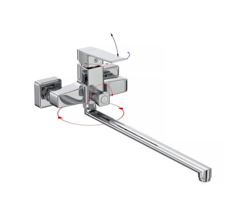 Смеситель для ванны TOKITO AKARI хром (TOK-AKA-1015)