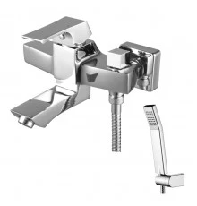 Unit Смеситель для ванны, монолитный излив 185мм бок.переключ. лейка, р/ОД, хром, LM, LM4514C