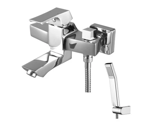 Unit Смеситель для ванны, монолитный излив 185мм бок.переключ. лейка, р/ОД, хром, LM, LM4514C