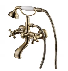 Vintage Смеситель для ванны, монолит.излив 155мм держ.на теле, р/ДВ, бронза, LM, LM2812B