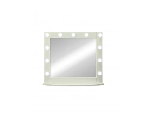 Зеркало гримерное настольное белое 11 ламп 800x700