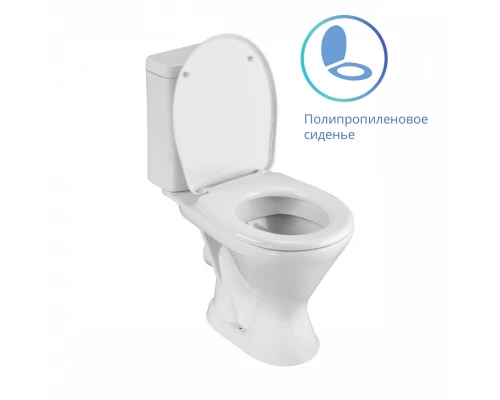 Унитаз-компакт "Грация", горизонт. вып. 2-х уров. арм., сид. полипрроп. SANTERI