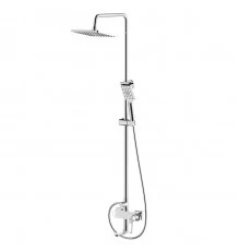 RS46 Смеситель для ванны, корот.пов излив верхн.лейка "Троп.дождь", р/ОД, хром, ROS, RS46-46