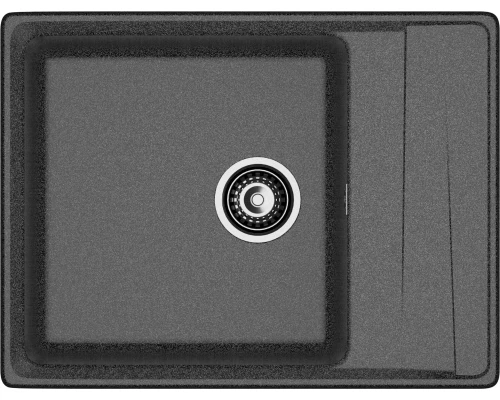 GRANFEST Мойка композит LEVEL, GF-LV-660L, чаш+кр 660*500, графит