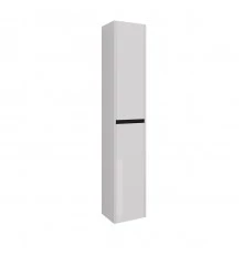 Пенал Lemark COMBI 35 см подвесной/напольный, 2-х дверный, открывание лев/прав, цвет планки: Чёрный,