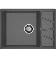 GRANFEST Мойка композит VERTEX, GF-V-680L, чаш+кр 680*500, графит