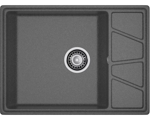 GRANFEST Мойка композит VERTEX, GF-V-680L, чаш+кр 680*500, графит