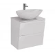 Тумба Lemark MIANO 60 см под 1 раковину, подвесная, 2 ящика, цвет корпуса, фасада: Белый глянец