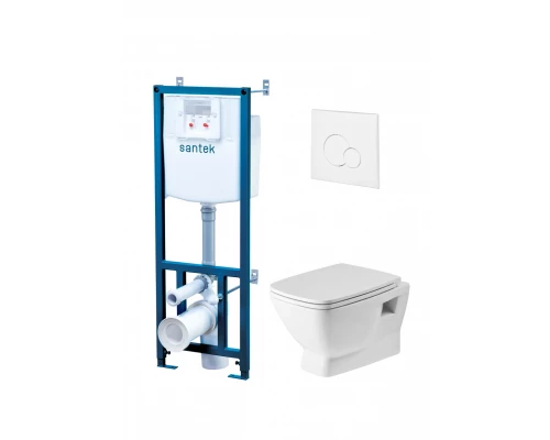 ПЭК НЕО rimless ( подв. унитаз+инсталл.+сид.SC+бел.кнопка двойного слива) САНТЕК  