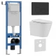 Комплект 3в1 IBERICA BLANCA инсталляция SILENCIO MINI, унитаз BURGOS ALTO белый, кнопка смыва INOX-O черный матовый (IB.001M.BRA.231.812)