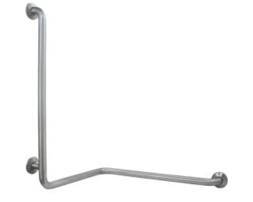 Поручень настенный левый под двумя углами 90* для людей с ограниченными возможностями, матовый