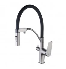 Bronx Смеситель для кухни, гиб.выс.пов.излив227мм ,р/ОД, графит, LM, LM3761GM