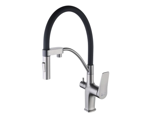 Bronx Смеситель для кухни, гиб.выс.пов.излив227мм ,р/ОД, графит, LM, LM3761GM