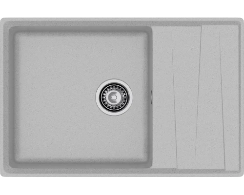 GRANFEST Мойка композит LEVEL, GF-LV-760L, чаш+кр 760*500, серый