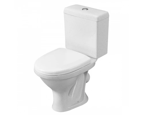 Унитаз-компакт "ФОРВАРД" косой вып.,с 1-реж.арм., сид. п/п Уклад,крап на белом, SANTERI