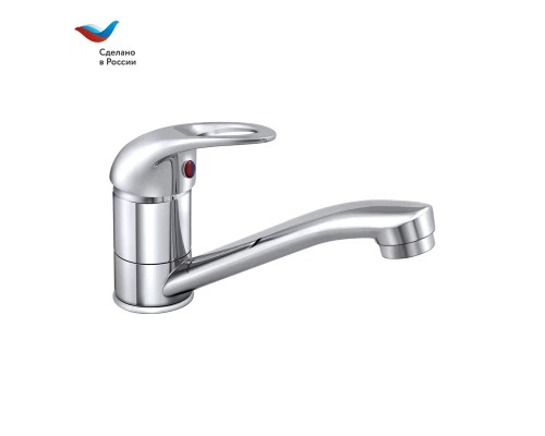 ПРОРАБ Смеситель для мойки с коротким изливом (б/з подвод.), одноручный, СЛАВЕН, Р20