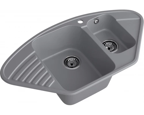 GranFest QUARZ (ECO-14) Мойка угл.1,5 чаш. 930*500 (темно-серый)