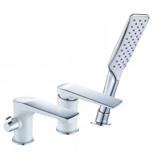Allegro Смеситель на борт ванны, на борт 3отв. с изливом 125мм, р/ОД, хром/белый, LM, LM5945CW